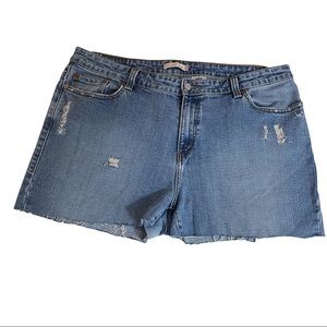 Levi’s Jean Shorts 515 Distressed Cut Offs 20 Plus Stretch Blue